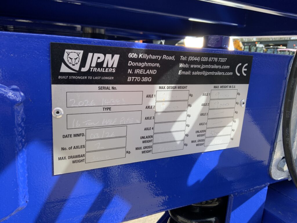 JPM 16T Half Dump Trailer (ST26317)