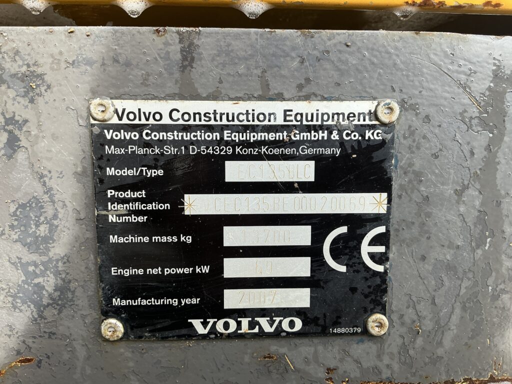 Volvo EC135 BLC Digger (ST25765)