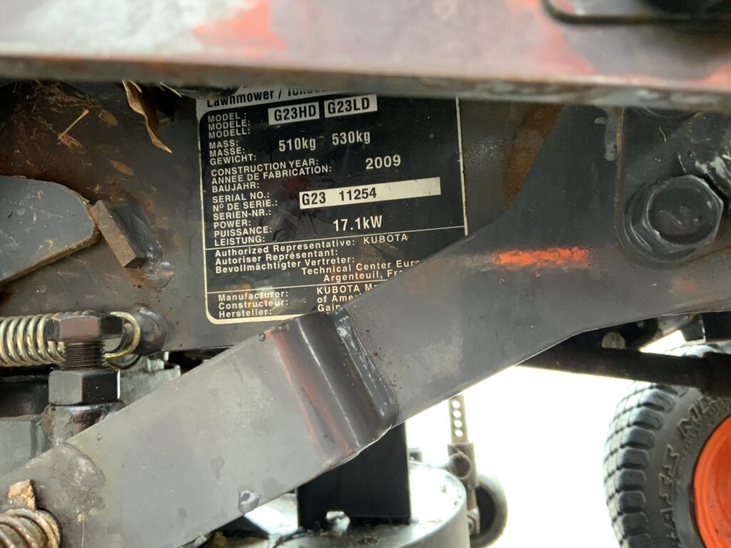 Kubota G23 Ride On Mower (ST26094)