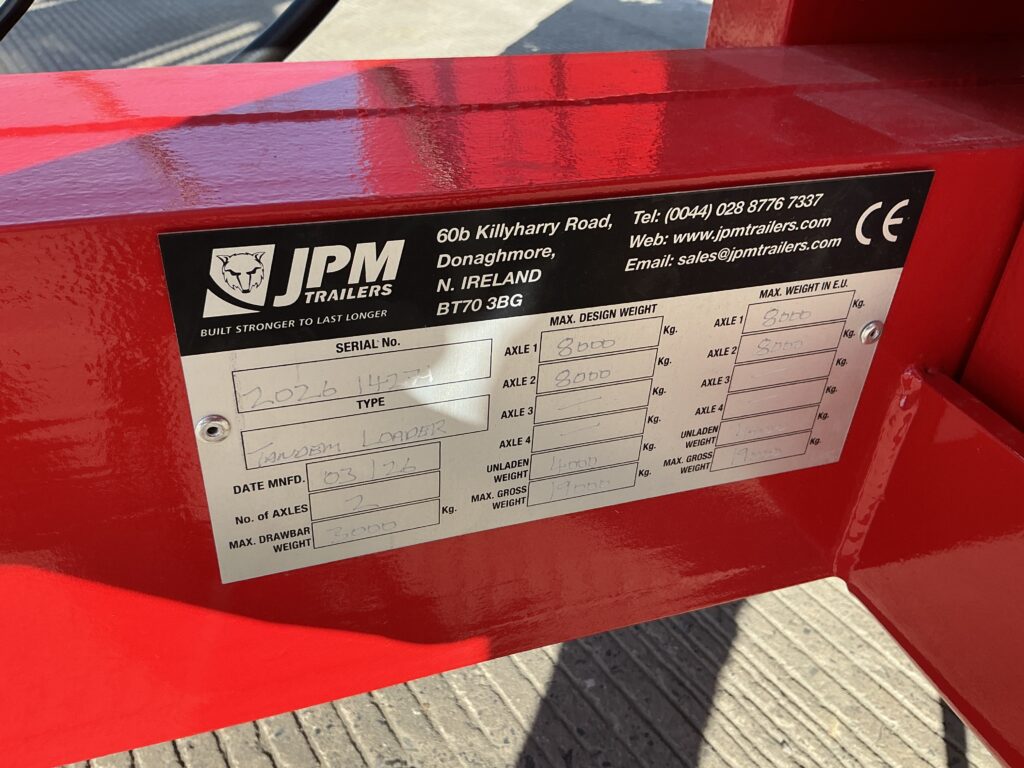 JPM Red 24ft Low loader Trailer