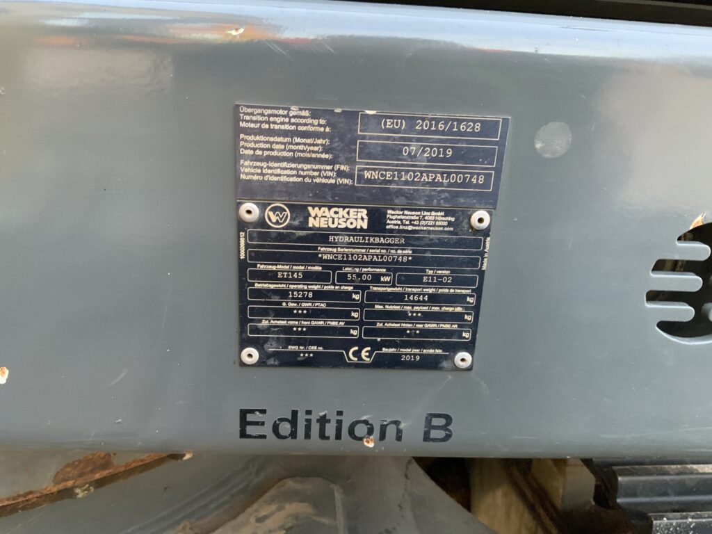 Wacker Neuson ET145 Off set boom Digger (ST25737)