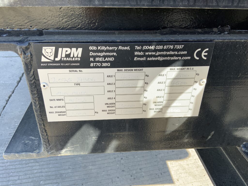 JPM Black 11Tonne Multi purpose Dump Trailer (ST25416)