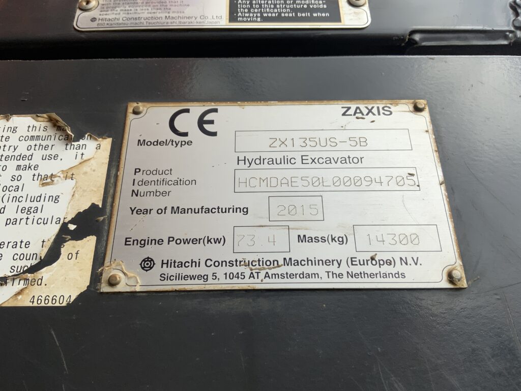 Hitachi ZX135 US-5B Digger (ST25917)