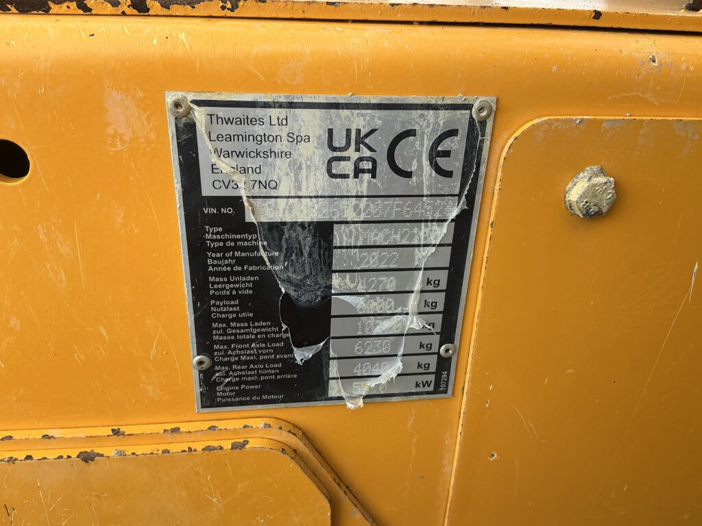 Thwaites 6 Tonne Straight Tip Dumper (ST26511)