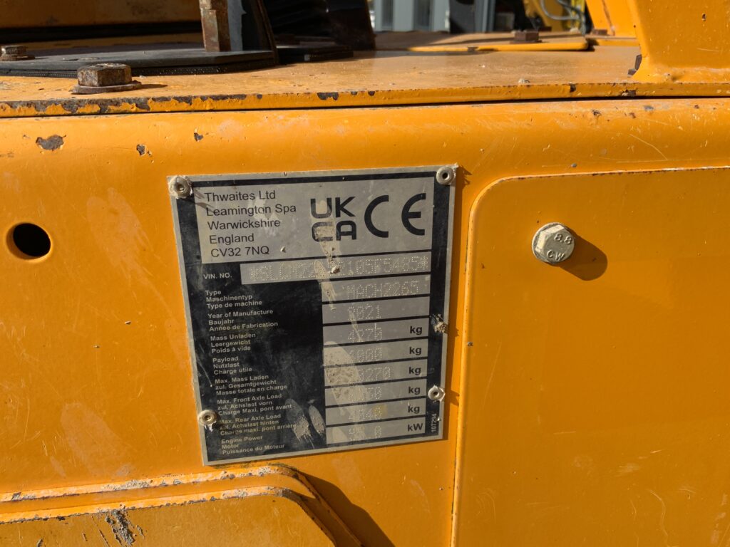 Thwaites 6 Tonne Straight Tip Dumper (ST26548)