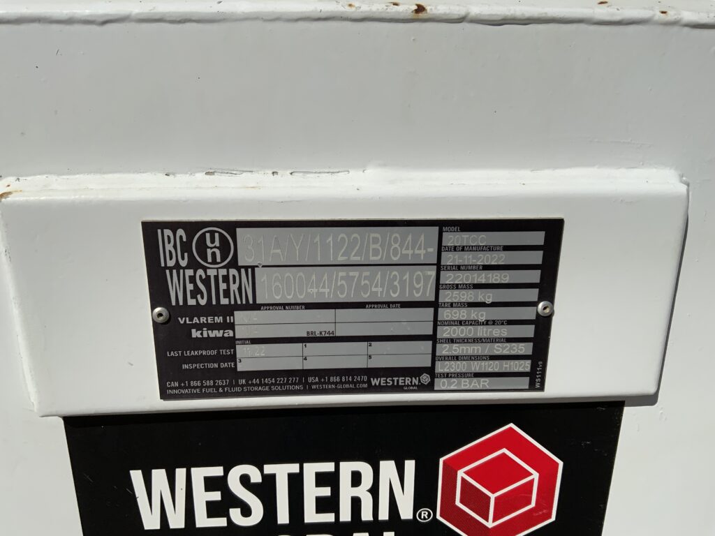 Western Global 2000Ltr Fuel Tank