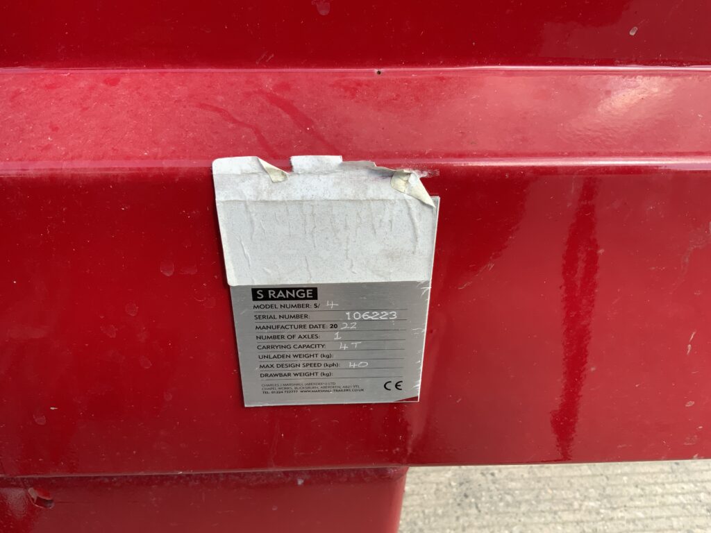 Marshall 4 Tonne Tipping Trailer (ST26574)