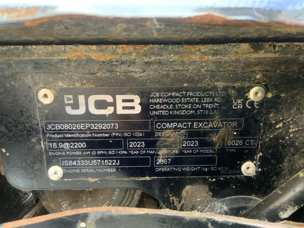JCB 8026 CTS Digger (ST26037)