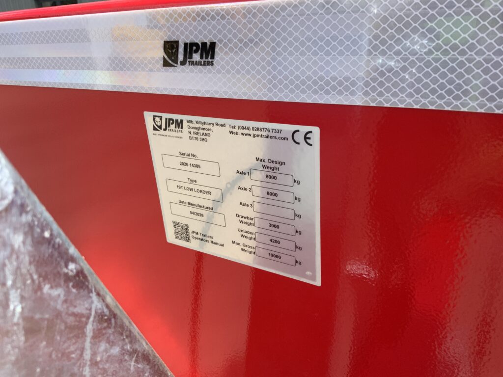 JPM 28ft Red Low Loader Trailer (ST26747)