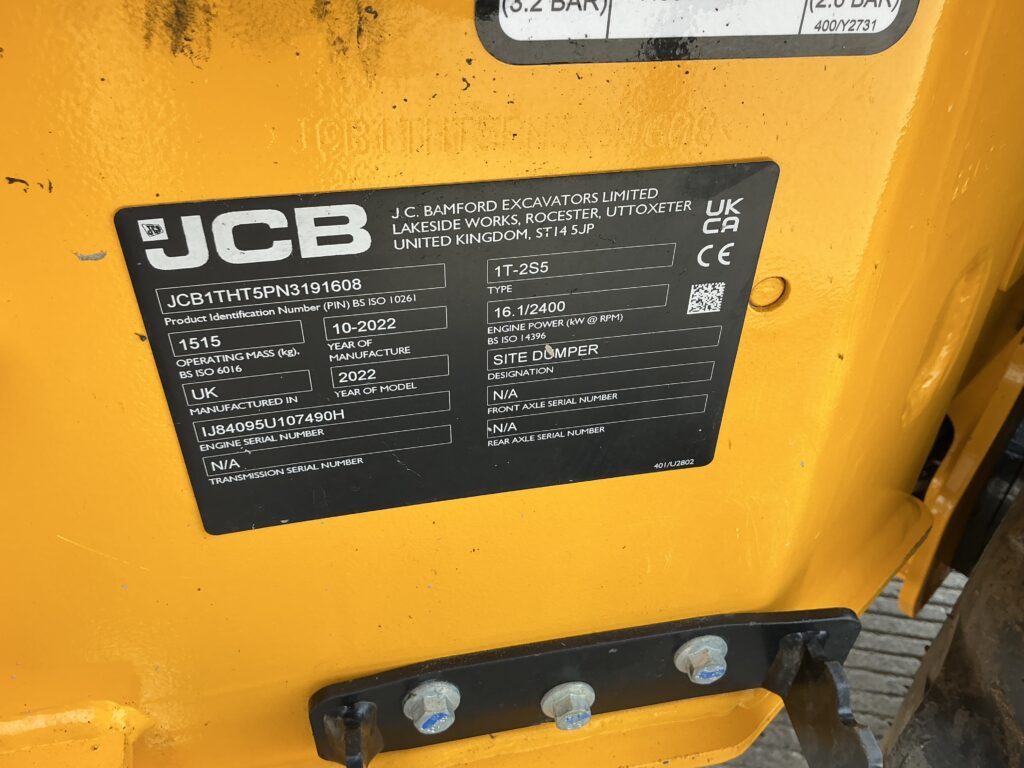 JCB 1 Tonne Hi Tip Dumper (ST26603)