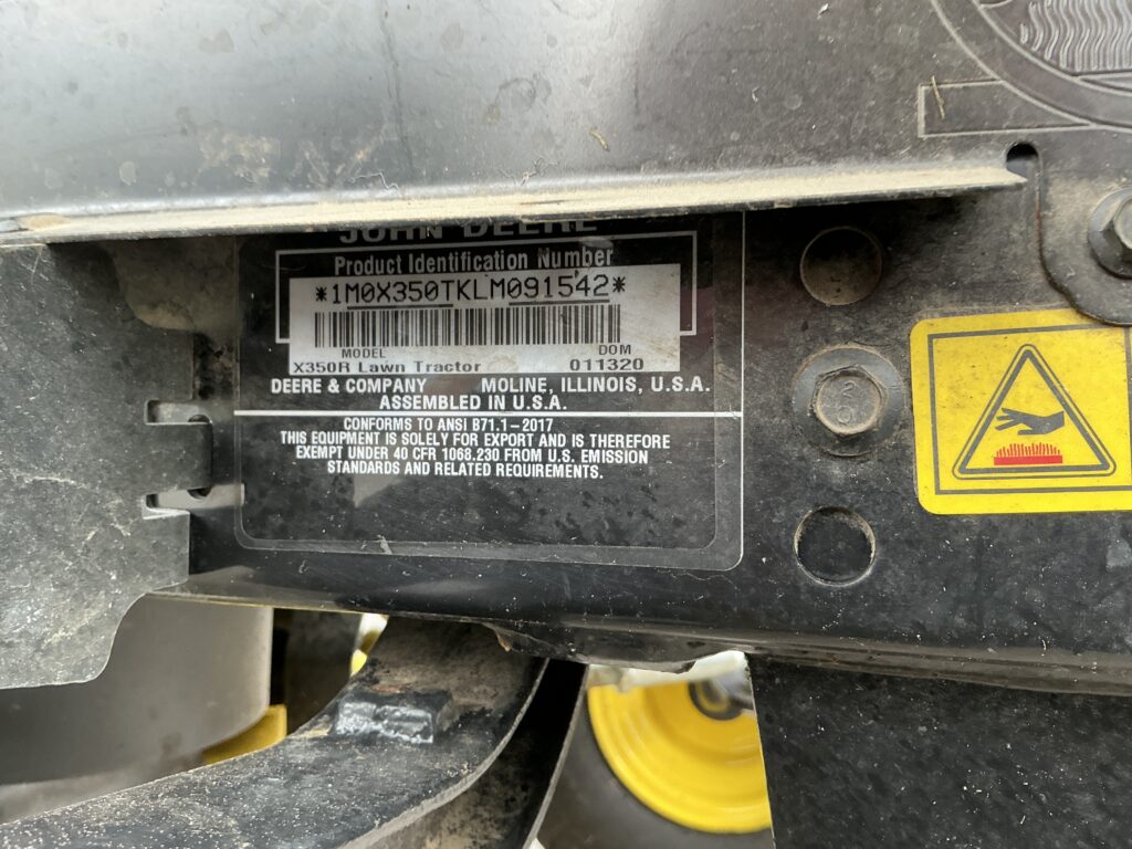 John Deere X350R Mower (ST26686)