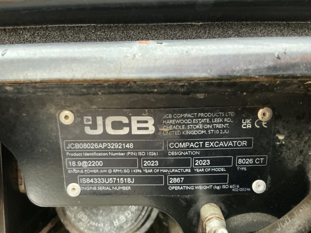 JCB 8026 CTS Digger (ST26043)