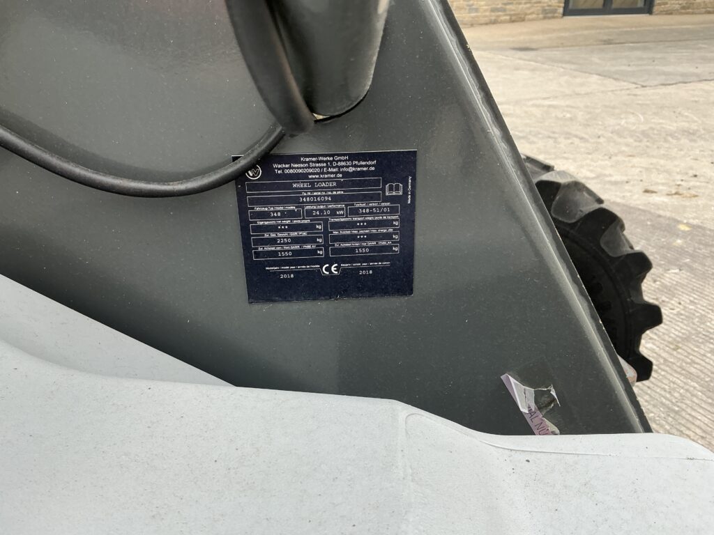 Kramer KL12.5 Wheeled Compact Loading Shovel (ST26518)