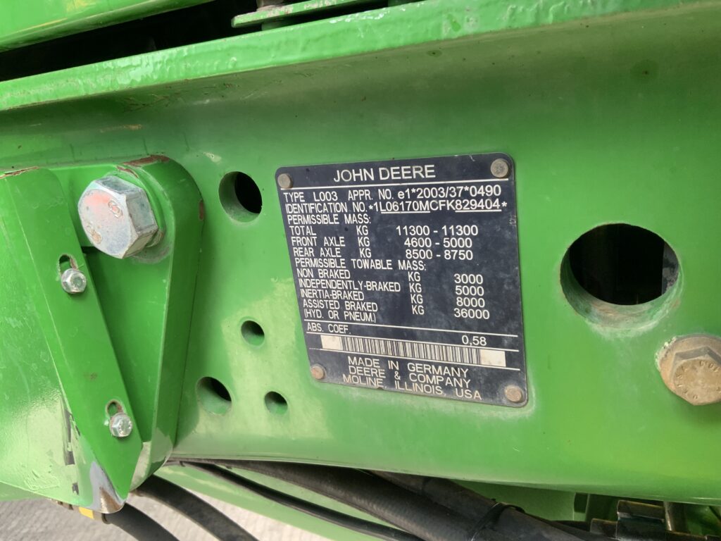 John Deere 6170M Tractor (ST26719)