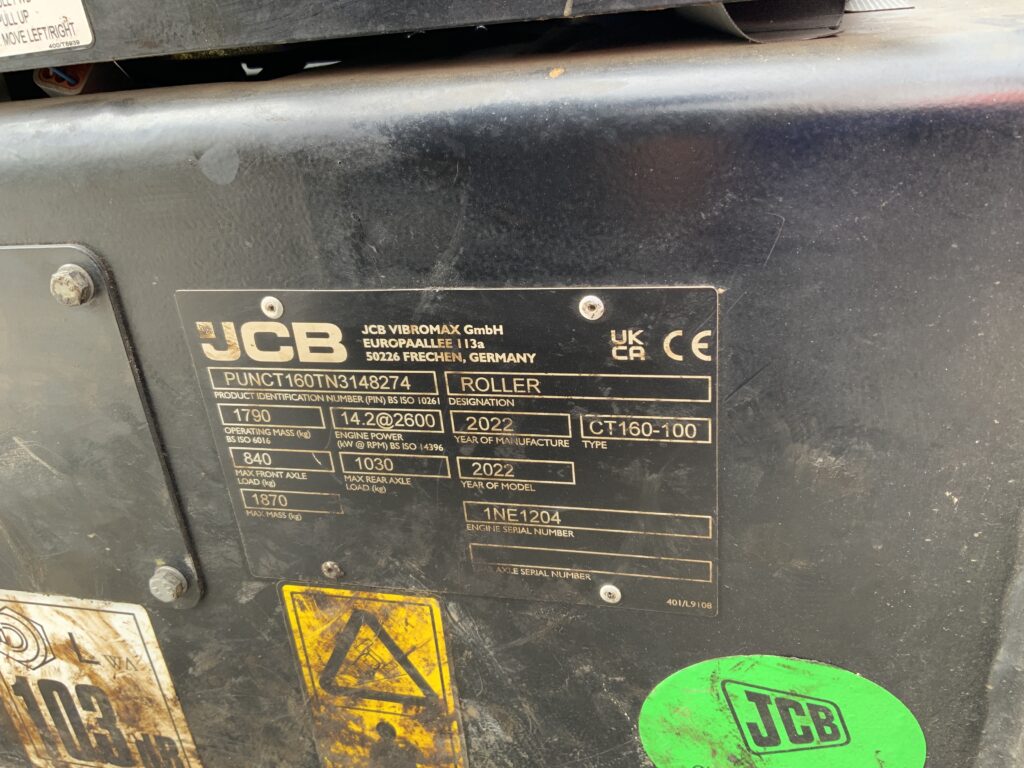 JCB Vibriomax CT 160-100 Roller (ST27030)