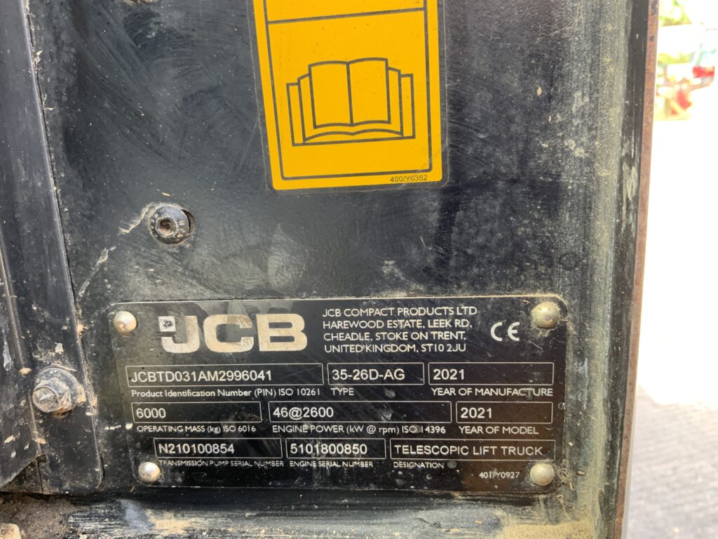 JCB 35-26 D Agri Teletruck 4X4 Telehandler (ST27034)