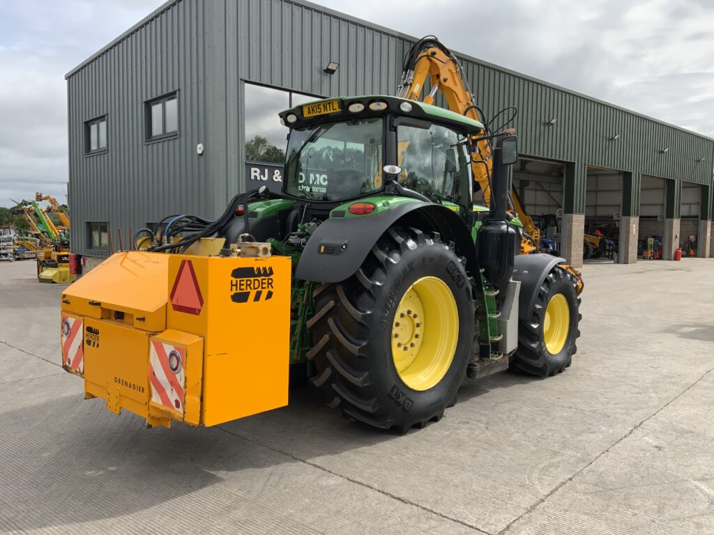 John Deere 6195R C/W Herder Mounted Hedge Trimmer (ST26503)