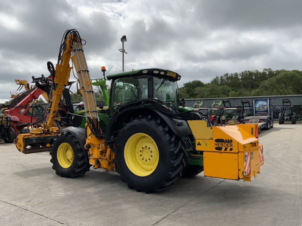 John Deere 6195R C/W Herder Mounted Hedge Trimmer (ST26503)