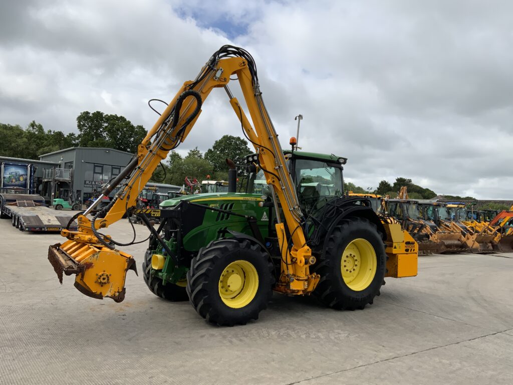 John Deere 6195R C/W Herder Mounted Hedge Trimmer (ST26503)