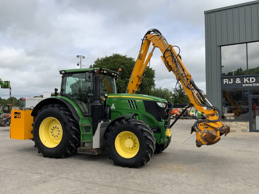 John Deere 6195R C/W Herder Mounted Hedge Trimmer (ST26503)