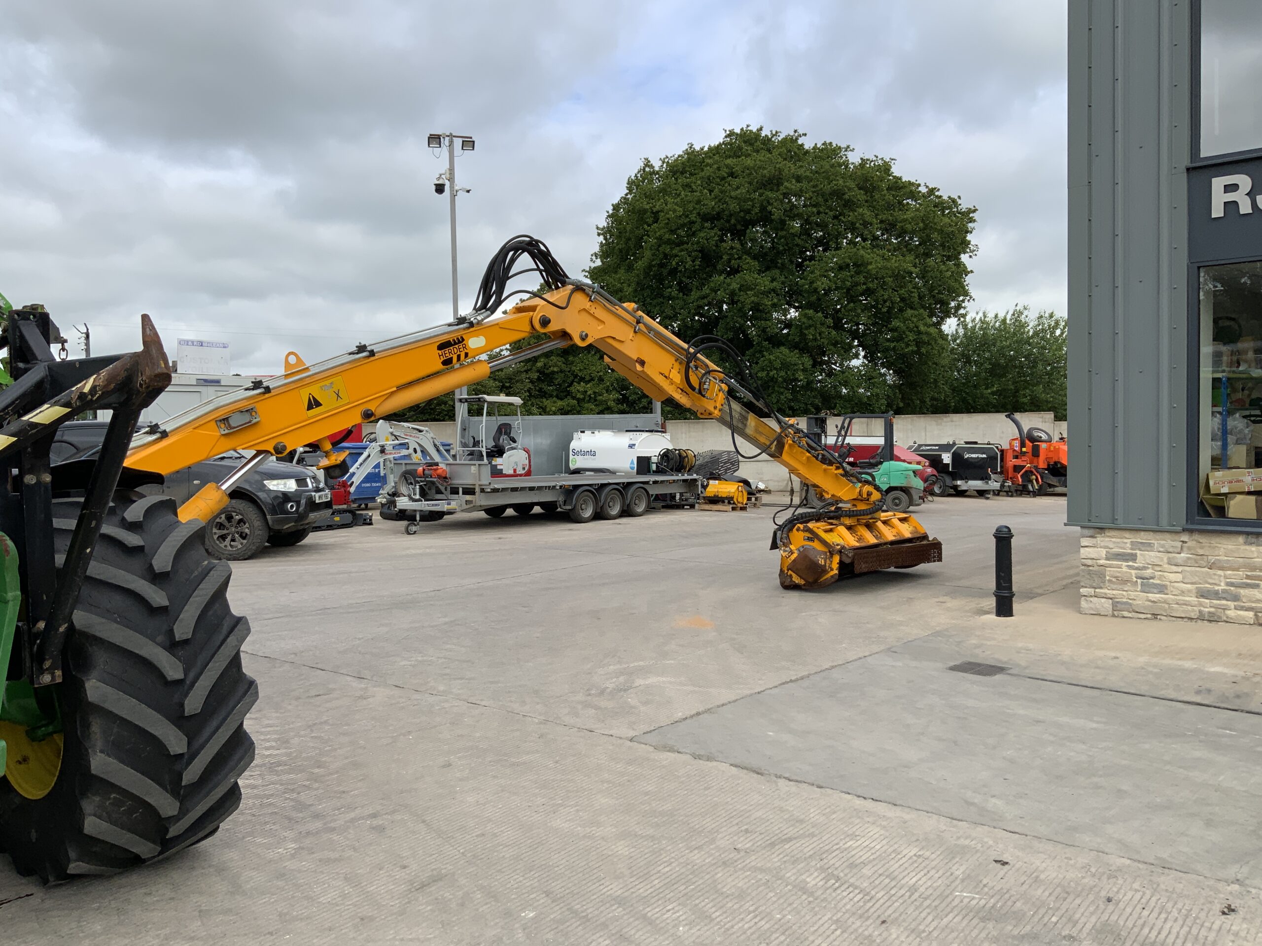 John Deere 6195R C/W Herder Mounted Hedge Trimmer (ST26503)