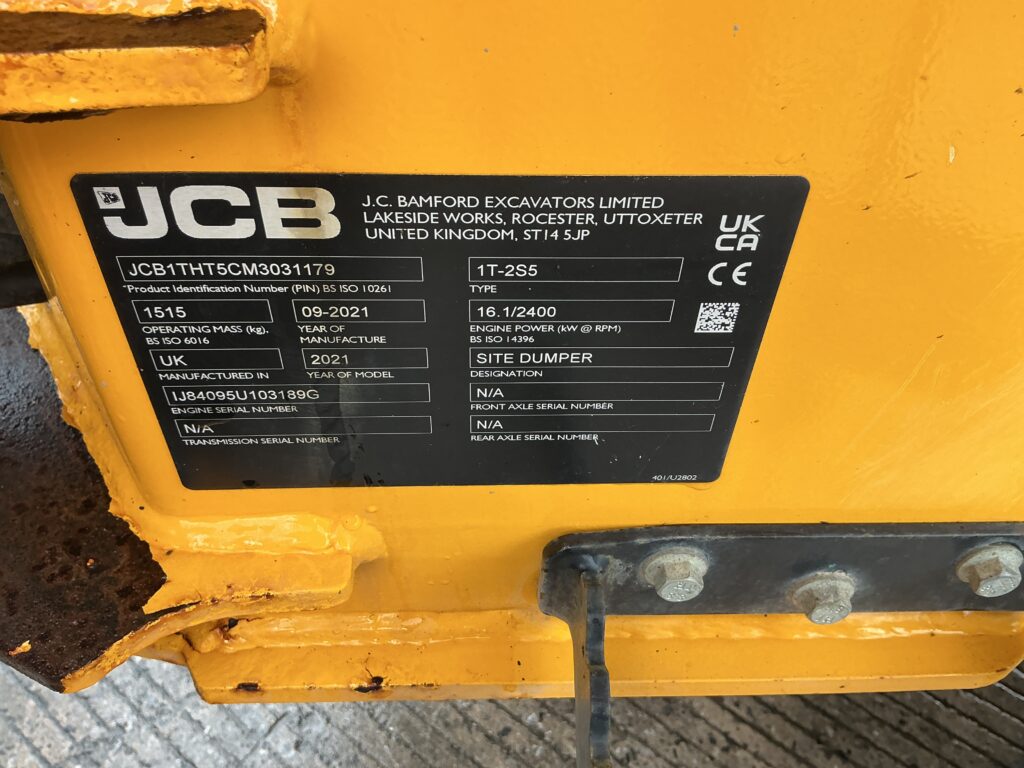 JCB 1 Tonne Hi Tip Dumper (ST26923)