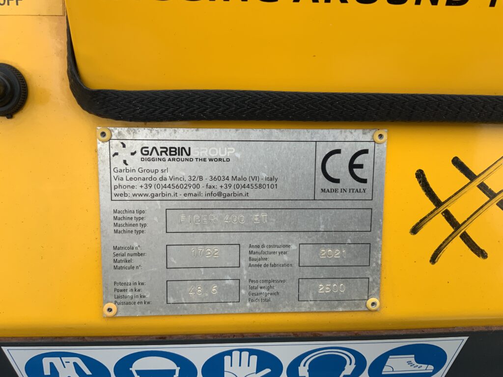Garbin Fiber 400 ET Tracked Trencher Excavator (ST22899)