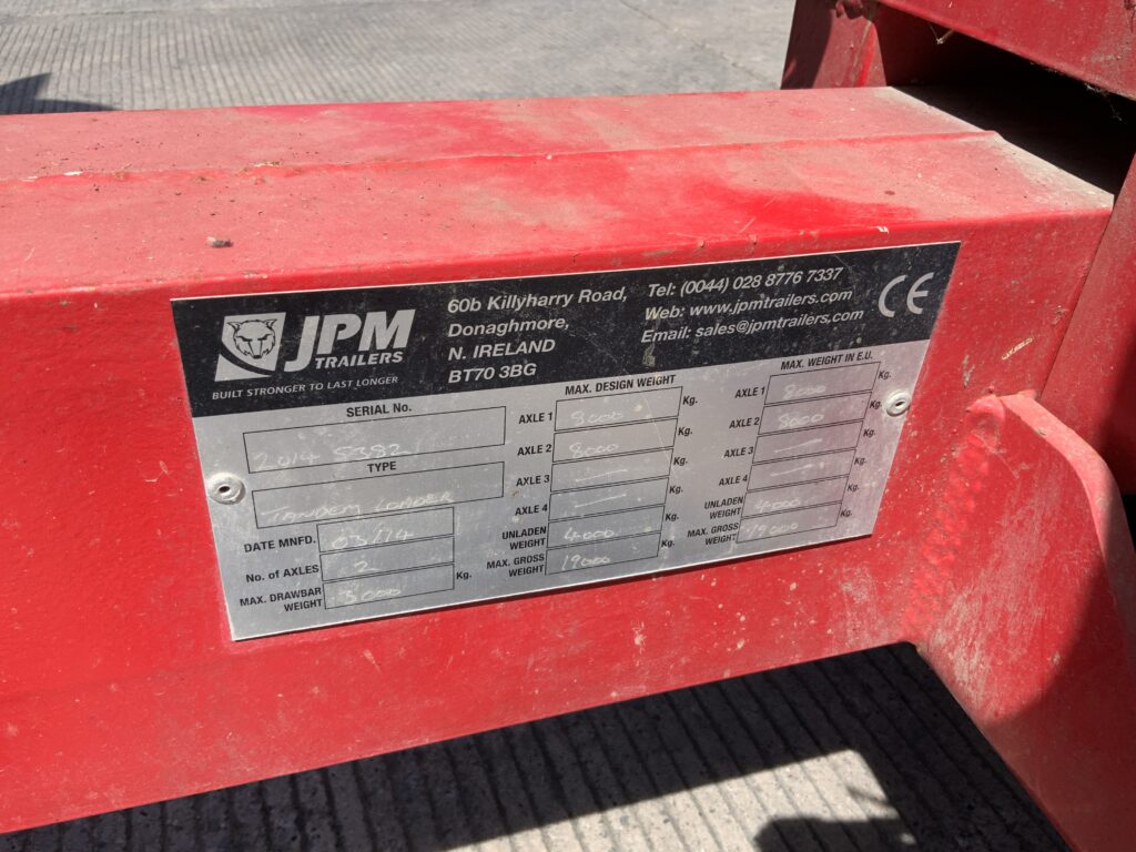 JPM22Ft Red Low Loader Trailer