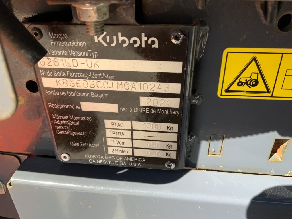 Kubota G261 Mower (ST26762)
