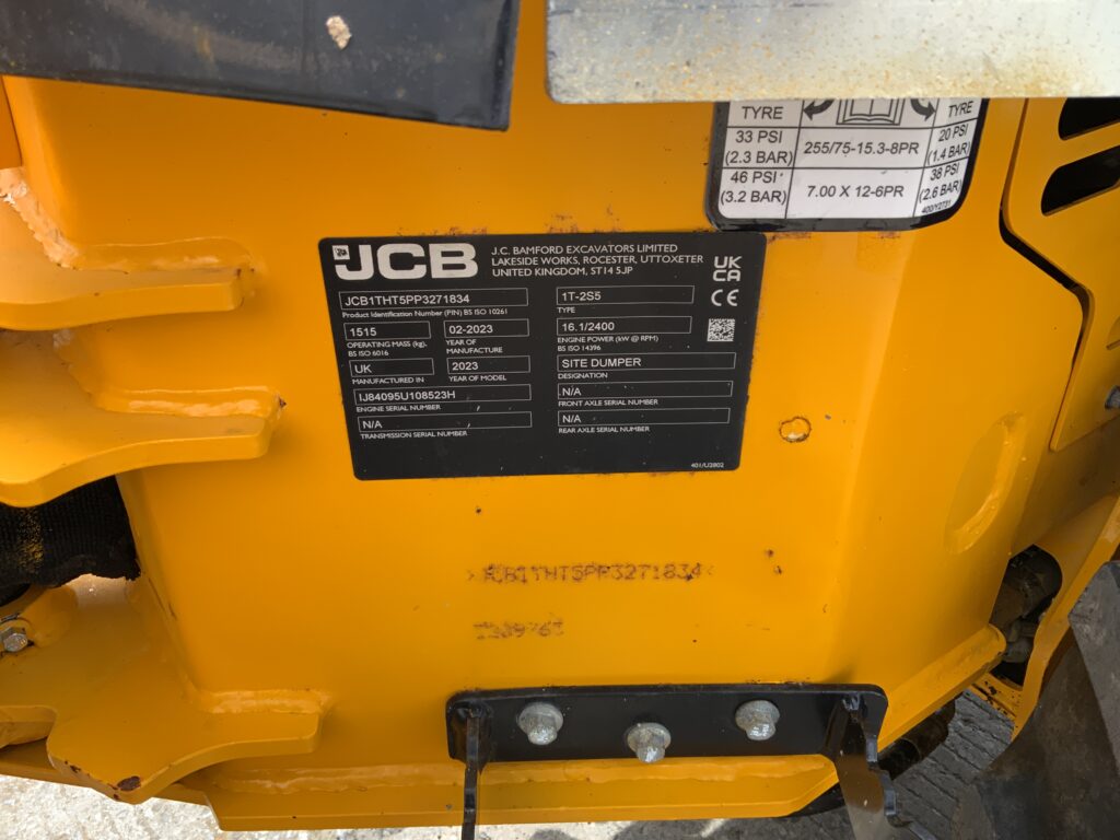 JCB 1 Tonne-2 Hi Tip Dumper (ST27095)