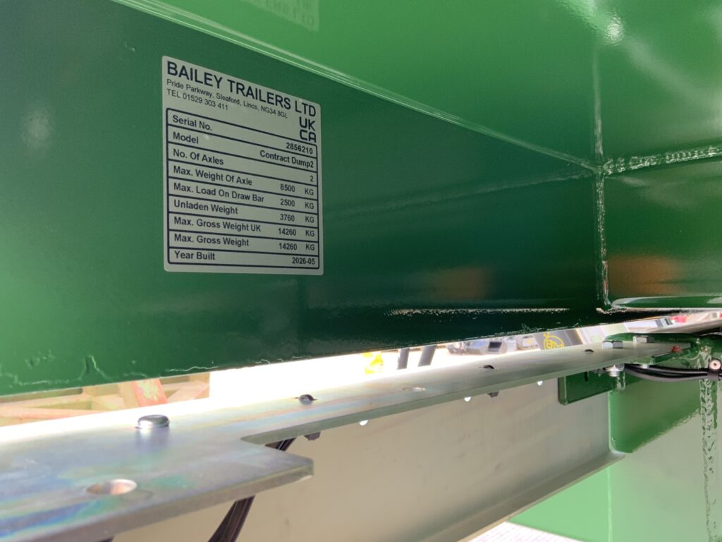 Bailey Trailers 10 Tonne Contract Dump