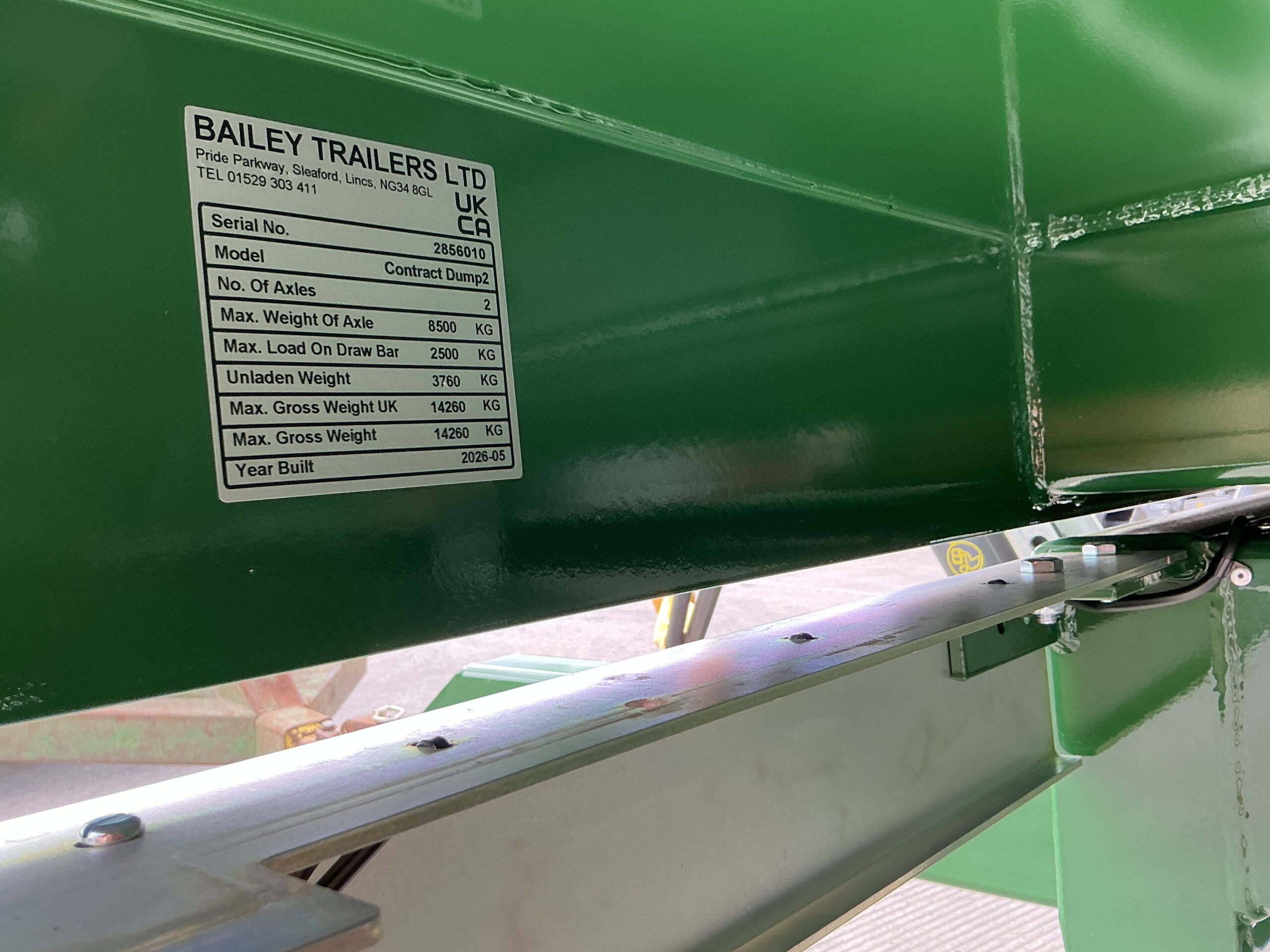 Bailey Trailers 10 Tonne Contract Dump