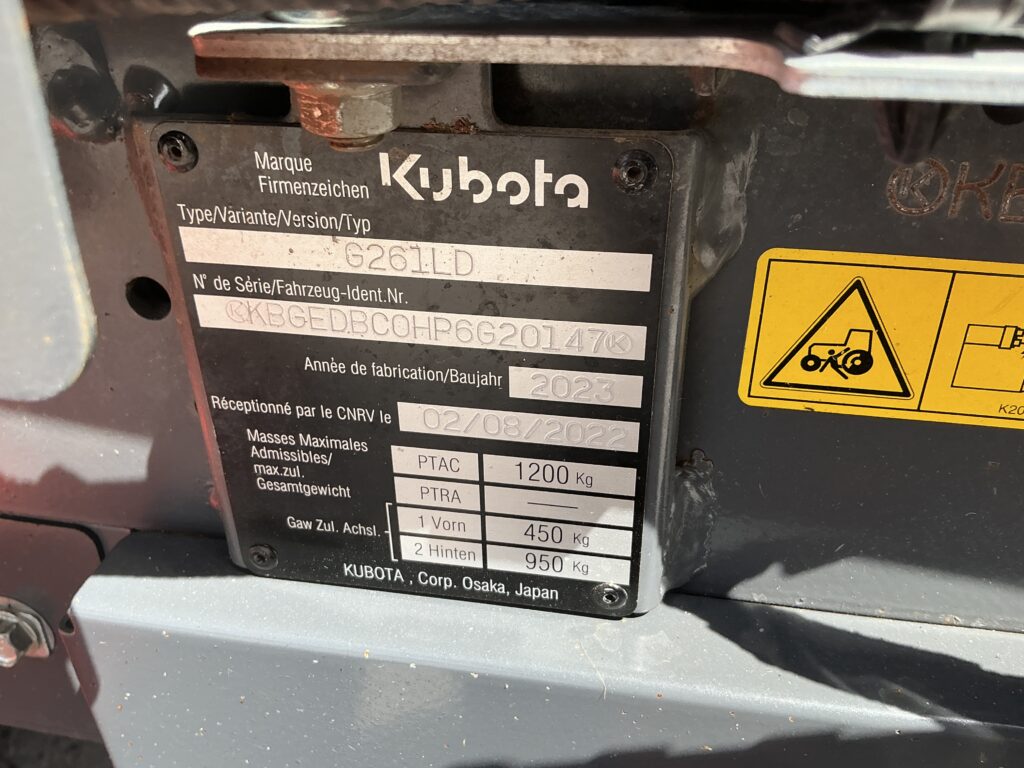 Kubota G261 Mower (ST27049)