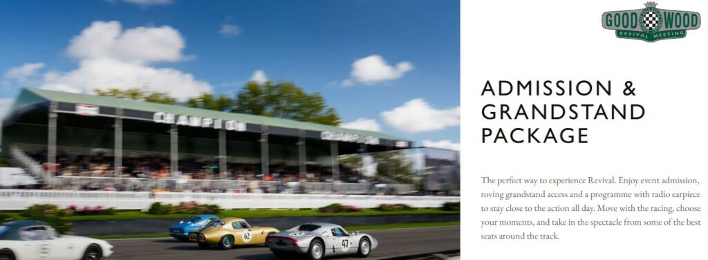 GoodWood Revival Meeting Tickets & Camping
