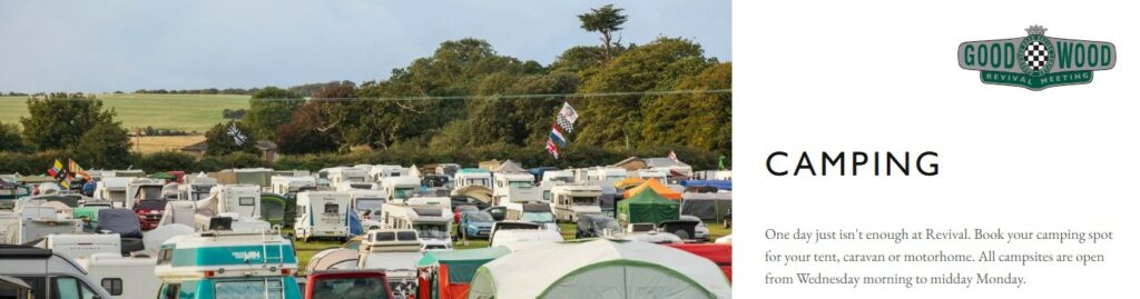 GoodWood Revival Meeting Tickets & Camping