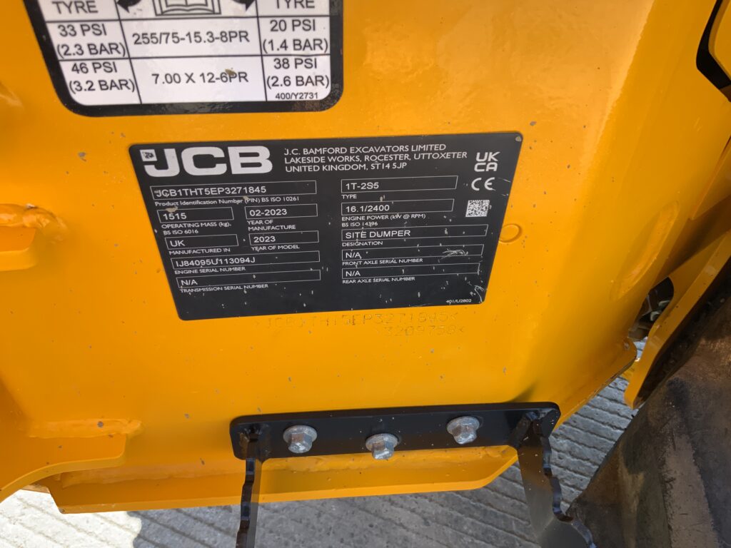 JCB 1 Tonne-2 Hi Tip Dumper (ST27094)