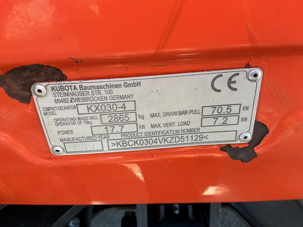 Kubota KX030-4 Digger (ST27332)