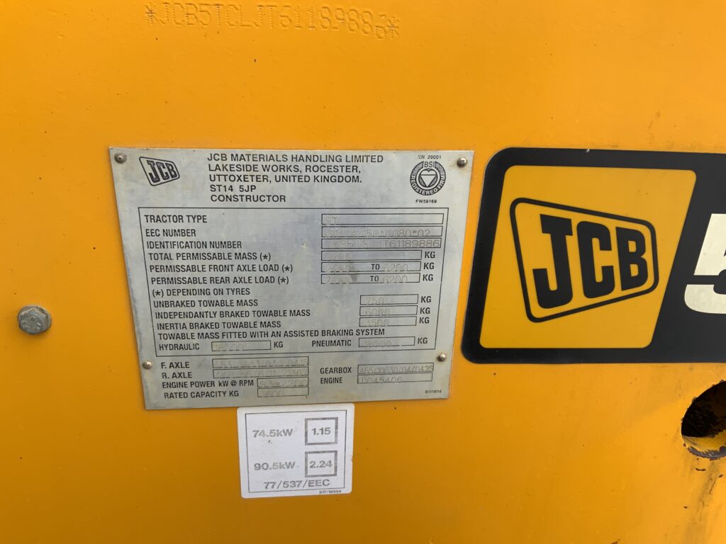 JCB 536-60 Agri super Telehandler (ST26599)