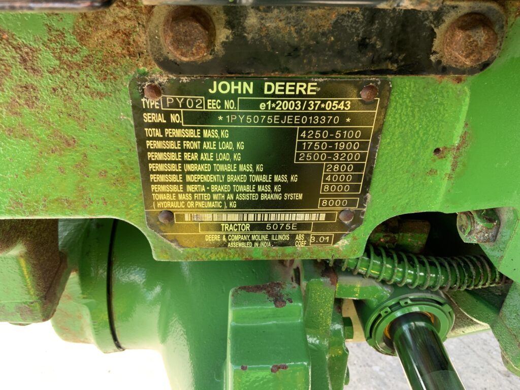 John Deere 5075E Tractor (ST27480)