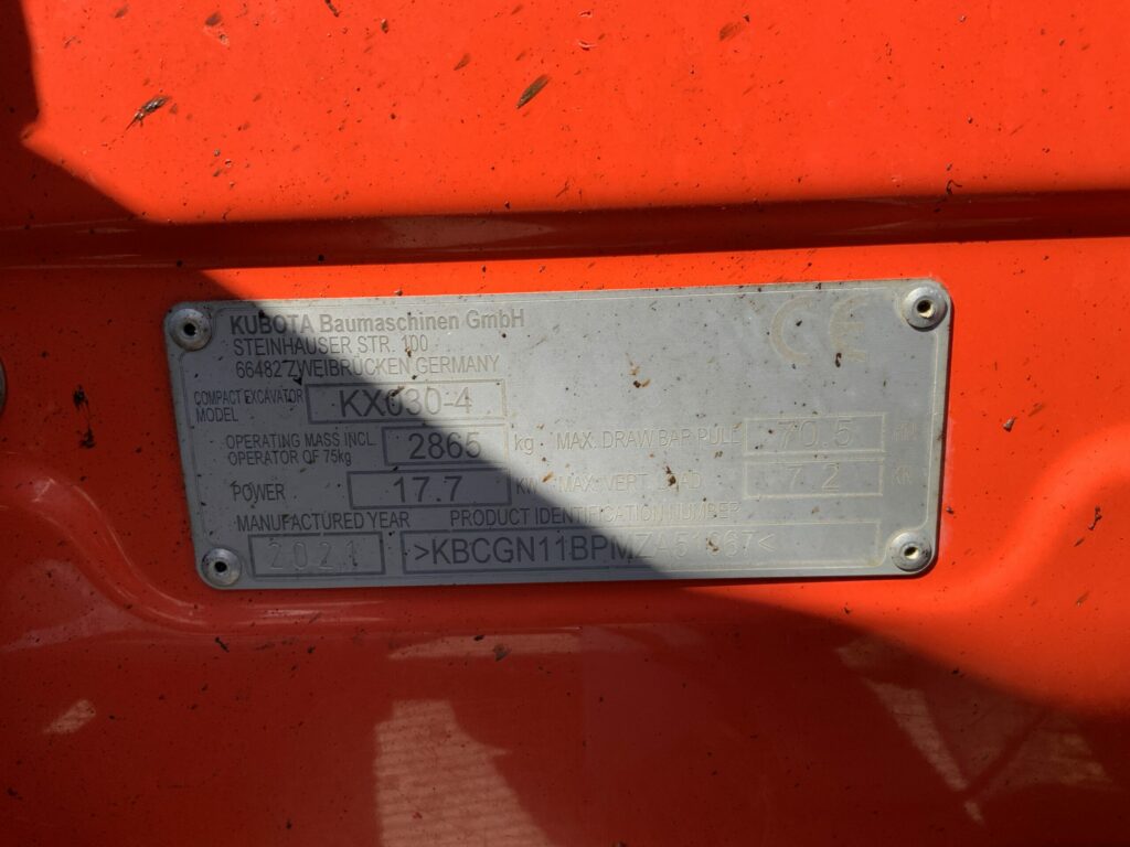 Kubota KX030-4 Digger (ST27228)
